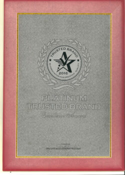 Chứng Nhận Platinum Trusted Brand 2016