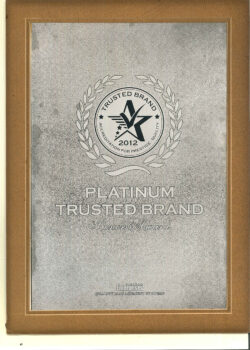 Chứng Nhận Platinum Trusted Brand 2012
